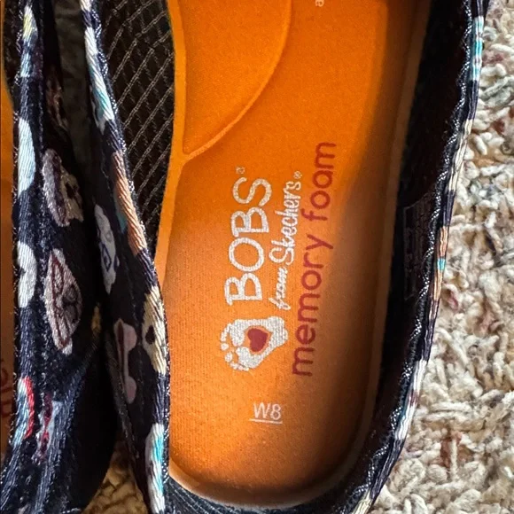 BOBS from Skechers Black Slip-Ons with Dog Design - Picture 3 of 4